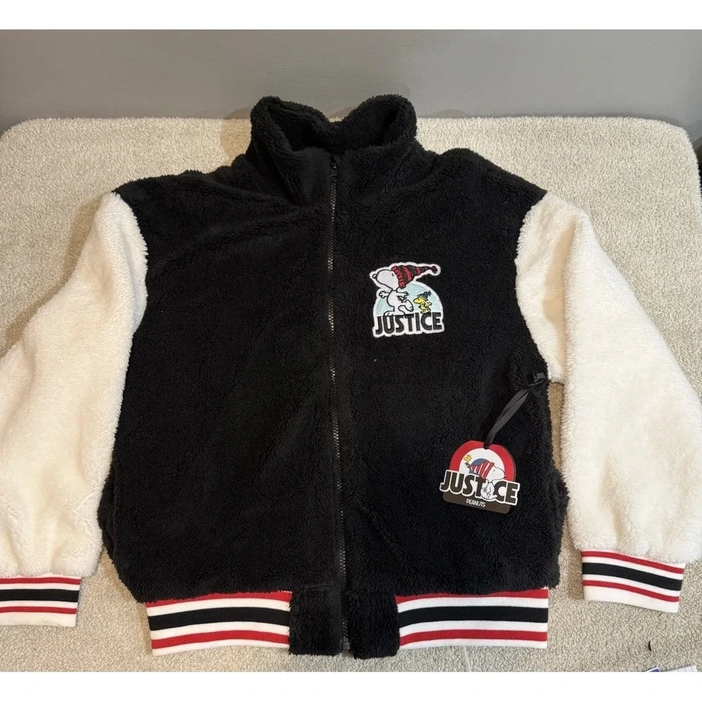 Girls Justice Peanuts Snoopy Jacket NWT Size L 12/14